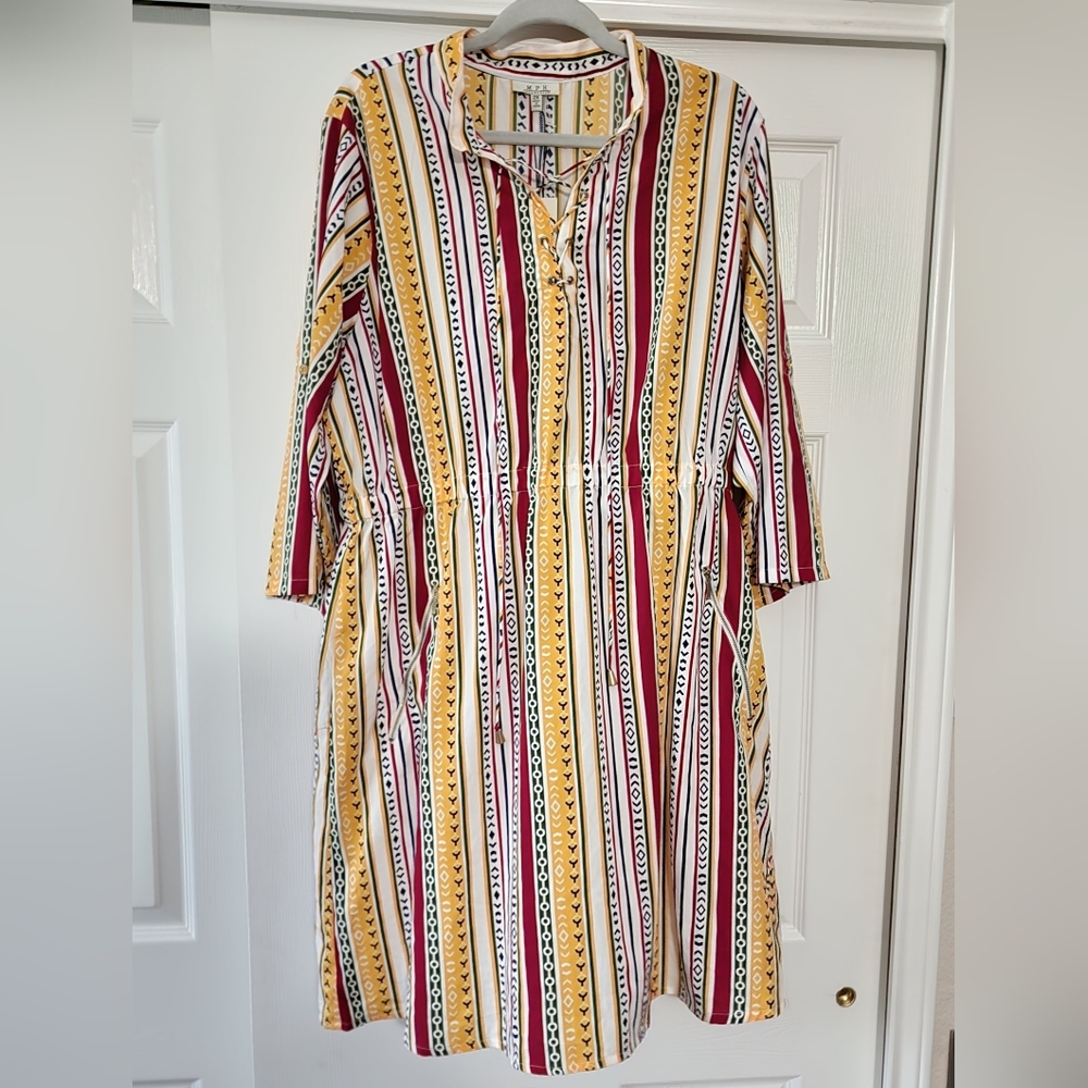MPH Collection sz 2X NWT bold striped dress